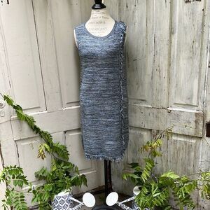 Holding horses by ANTHROPOLOGIE, blue tweed style dress . Size S